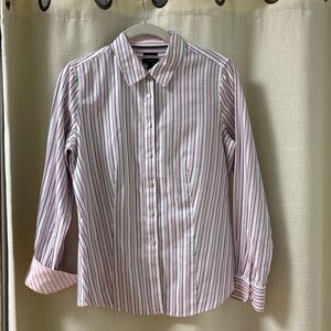 Talbots Pink and Blue Striped Shirt